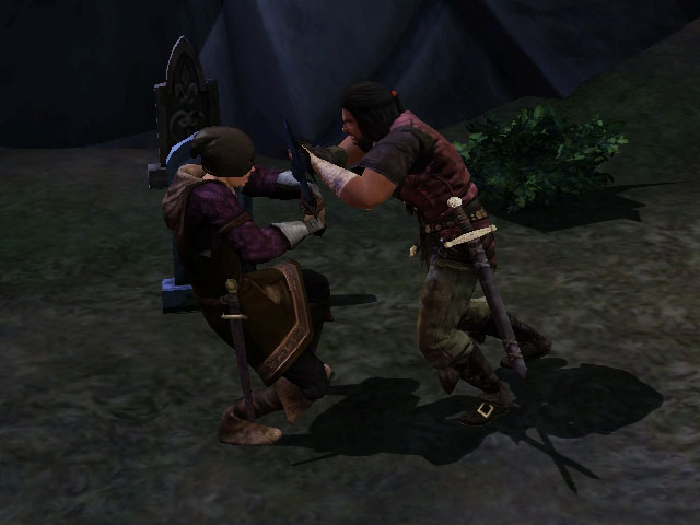 Sims Medieval: Рыцарям можно не опасаться грабителей, ведь очень мало кто может их победить в поединках.