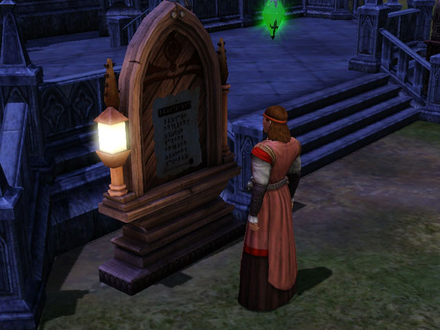 Sims Medieval: Яковитские священники просто обожают вешать на доску перед собором грозные объявления.