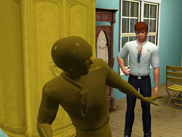Sims 3: У персонажа есть шанс получить свою золотую статую в масштабе 1:1.