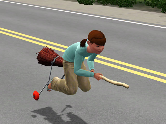 Sims 3: Специальные модели метел разработаны для детей.