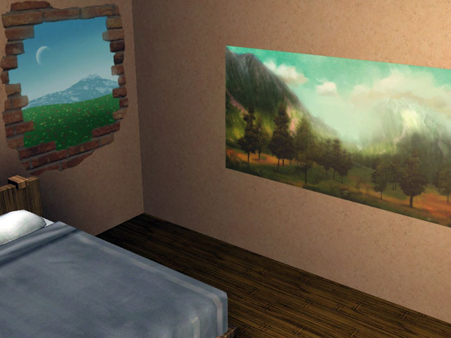 Sims 3: Настенные росписи украсят интерьер любой комнаты.