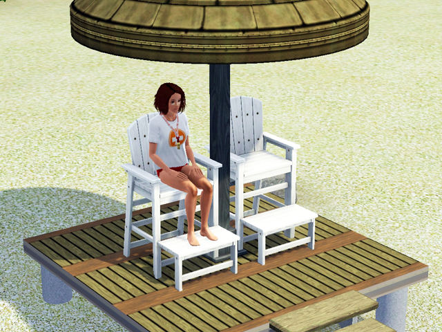 Sims 3: С вышки спасателей удобнее следить за порядком на пляже.