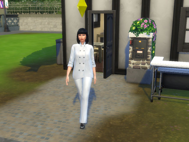 Sims 4: Женская униформа заместителя шеф-повара.