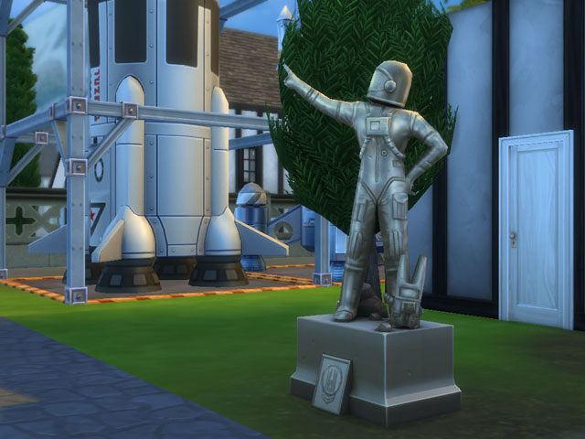 Sims 4: Скульптура «Космический кролик вне времени».