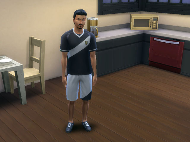 Sims 4: Мужская униформа игрока низшей лиги.