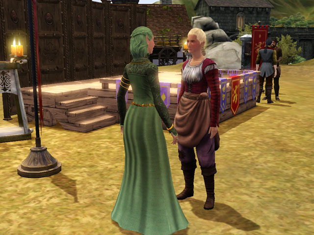 Sims Medieval: Сшитый на заказ наряд помощника выглядит как-то странно. Неудивительно, что маг заставил его исчезнуть.