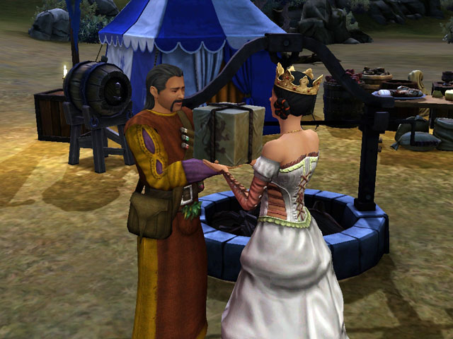 Sims Medieval: Торговец вручил монарху ценный подарок. Совершенно бесплатно!
