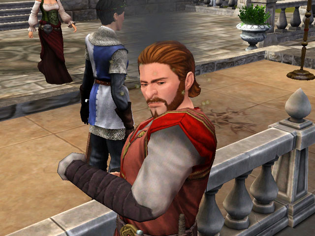 Sims Medieval: Герой заболел вулканической лихорадкой.