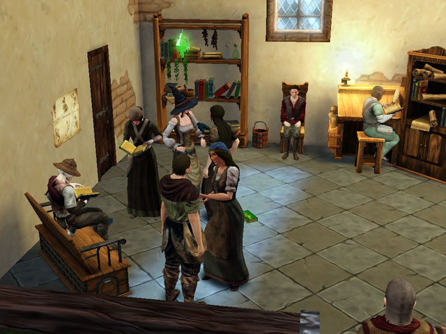 Sims Medieval: В лечебнице на удивление много пациентов.