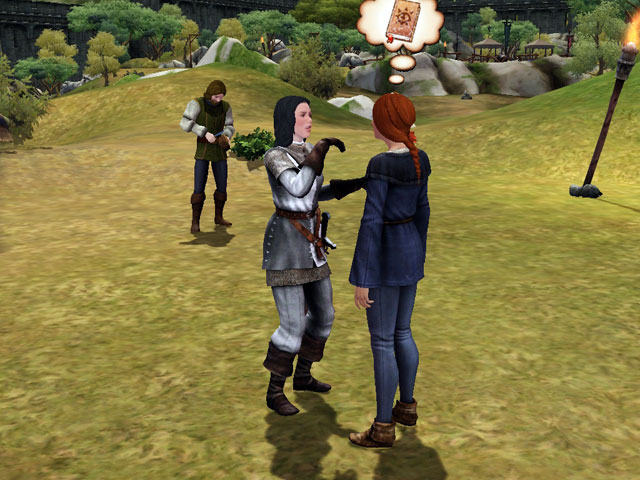 Sims Medieval: Зачем солдат искал встречи со священником?