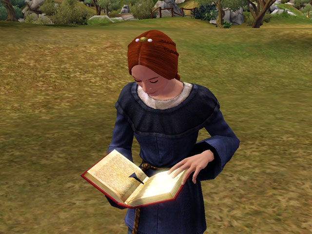 Sims Medieval: Возможно, древняя книга изменит жизнь в королевстве в лучшую сторону.