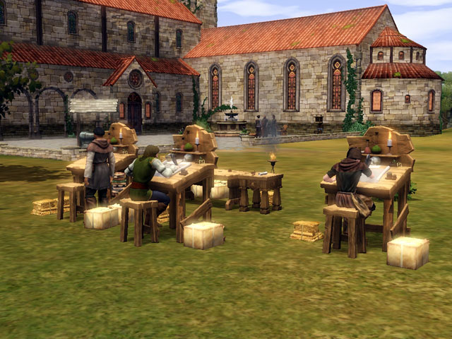 Sims Medieval: Для копирования книги понадобится небольшая команда.