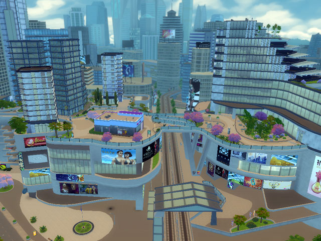 Sims 4: Модный район расположился на крышах нескольких зданий.