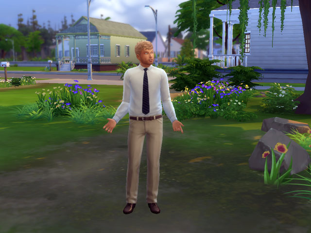 Sims 4: Мужская униформа руководителя разведки.