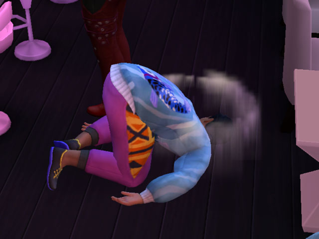 Sims 4: Персонаж под воздействием «Непреодолимой дремоты» падает там, где стоял.