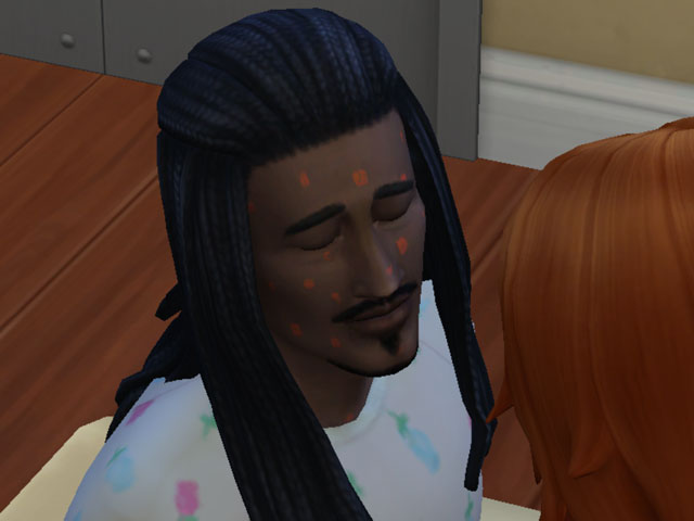 Sims 4: Этому парню мелкая красная сыпь даже к лицу.