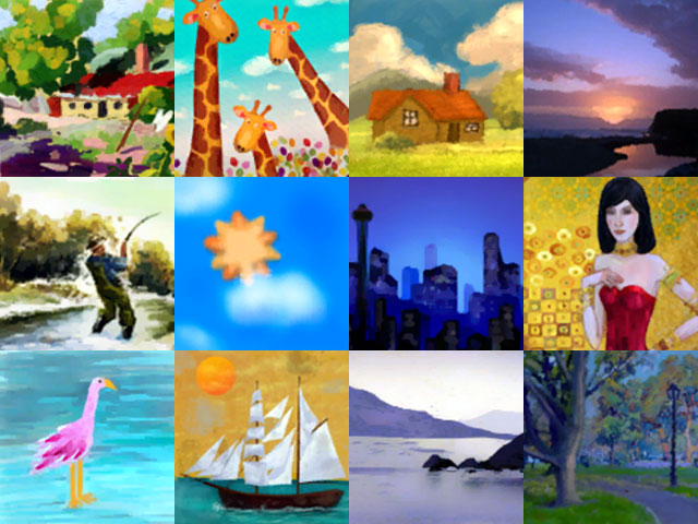 Sims 4: Примеры импрессионистских картин маленького размера. 