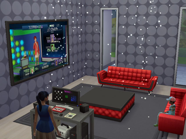 Sims 4: С установкой для спецэффектов можно устроить снегопад прямо у себя в гостиной.