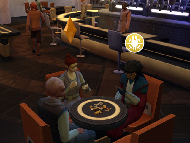 Sims 4: Сабакк – популярная батууанская азартная игра. 