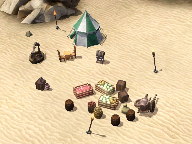 Sims Medieval: Бандиты разбили лагерь на пляже. Монарху предстоит разобраться с наглецами.