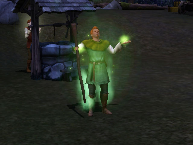 Sims Medieval: Маги восполняют свой запас энергии за счет медитации.