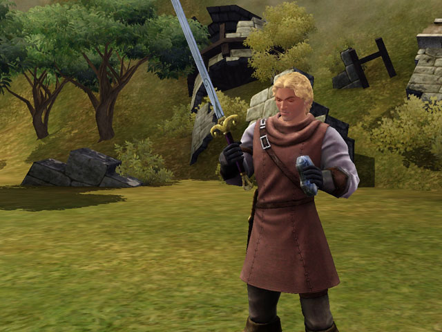 Sims Medieval: Рыцарю не стоит забывать периодически точить меч, ведь от этого может зависеть исход важного поединка.