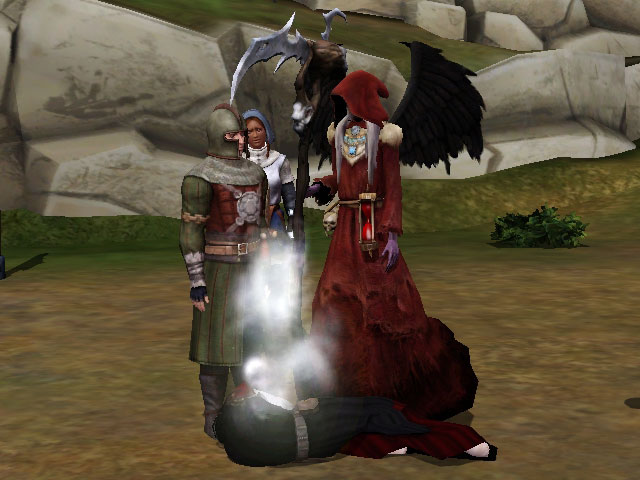 Sims Medieval: Мрачный Грим в Medieval смотрится очень стильно, но чтобы его увидеть, сначала нужно победить в смертельном поединке.