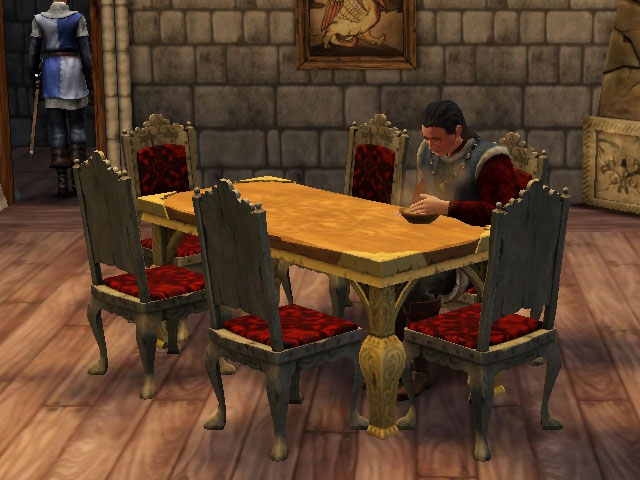 Sims Medieval: Монархи живут в роскоши, а еду им готовит прислуга.