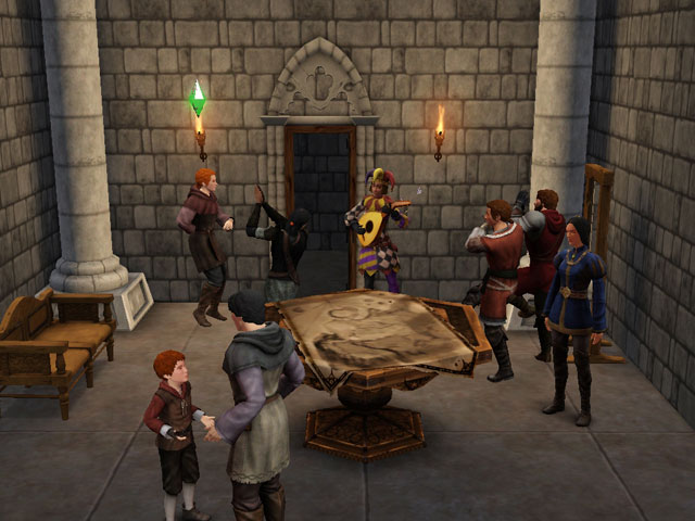 Sims Medieval: А здесь уже выступление настоящего шута.