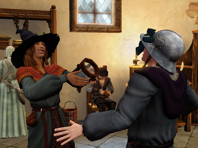 Sims Medieval: Особенности средневековой медицины: ведро пиявок в лицо – лучшая первая помощь при любой болезни.