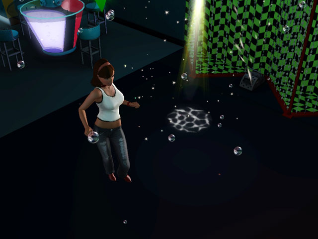 Sims 3: Машины для спецэффектов позволяют создавать неповторимую атмосферу на танцполе.