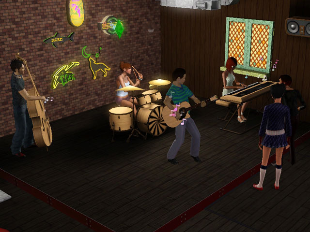 Sims 3: Выступления музыкальных групп всегда привлекают много зрителей. 