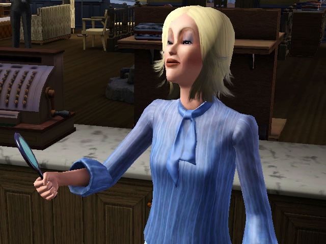 Sims 3: Скептик никогда не упустит возможности полюбоваться на себя в зеркало.