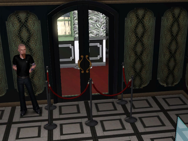 Sims 3: Мимо вышибал в элитных заведениях не так просто пройти.