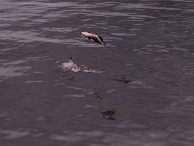 Sims 3: Рыбные места видно в воде невооруженным взглядом.
