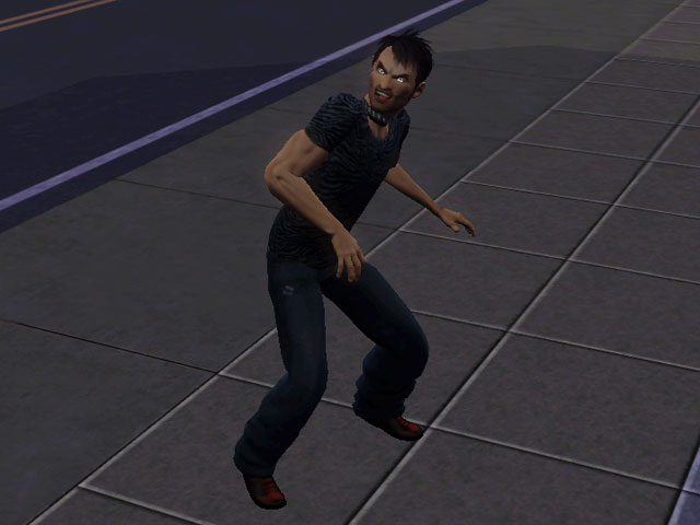 Sims 3: Иногда вампиры выглядят очень зловеще.