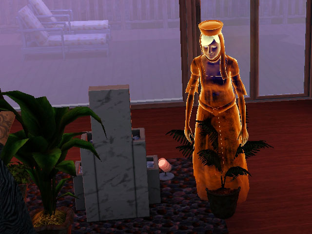 Sims 3: Призрак сгоревшего персонажа.
