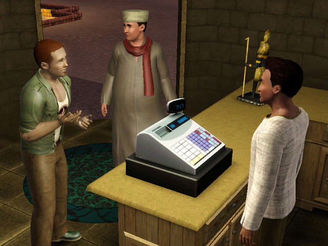 Sims 3: На заграничных рынках можно купить товары, которые вы больше нигде не найдете.