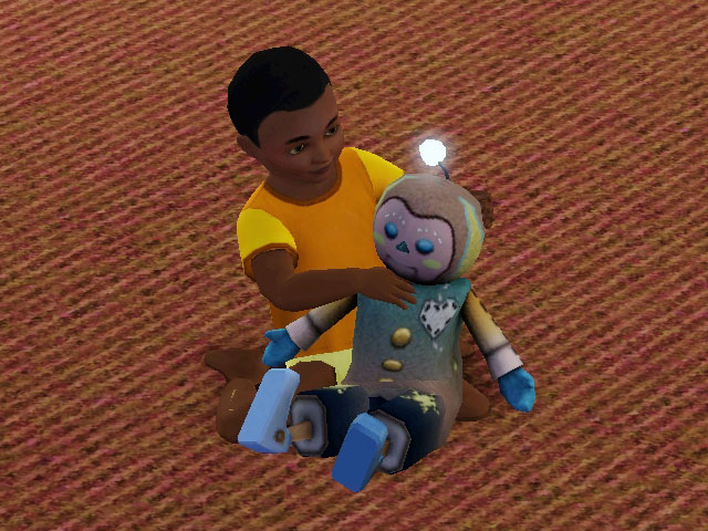 Sims 3: Малыш начинает строить дружеские отношения с куклой с раннего детства.