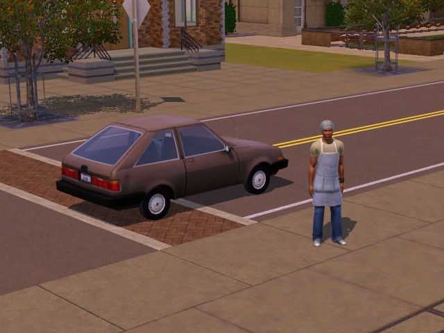Sims 3: Униформа и служебный транспорт посудомойщика.