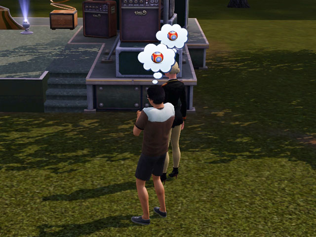 Sims 3: Зрители часто подсказывают акробату, какие трюки они хотят увидеть.