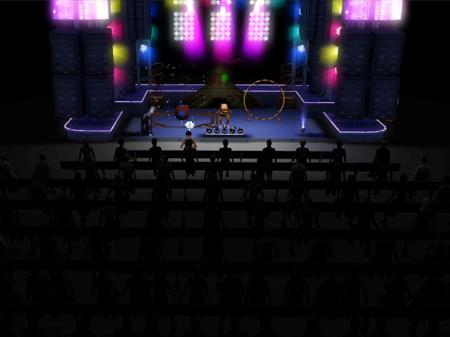 Sims 3: Выступления на стадионах и в театрах посещают все городские жители, а также несколько рядов восхищенных «манекенов».