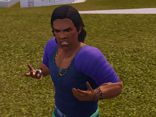 Sims 3: Безумные персонажи любят поговорить сами с собой, эмоционально при этом жестикулируя.