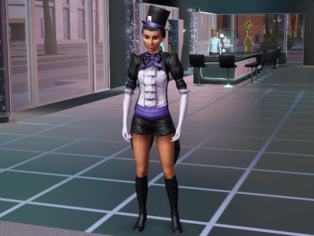 Sims 3: Женский костюм таинственного персонажа.