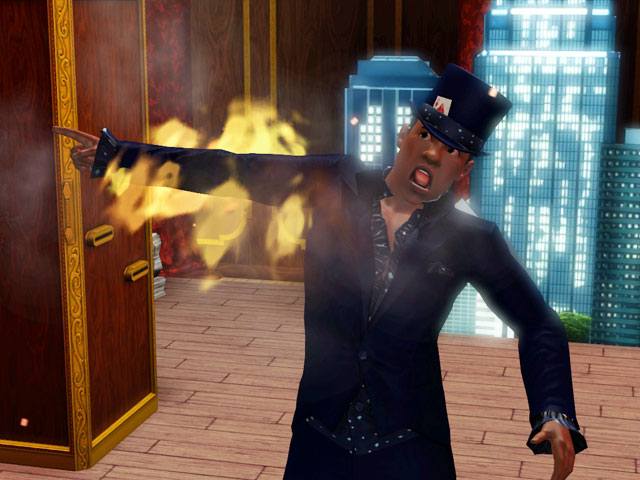Sims 3: Фокусы с огнем – опасная штука.