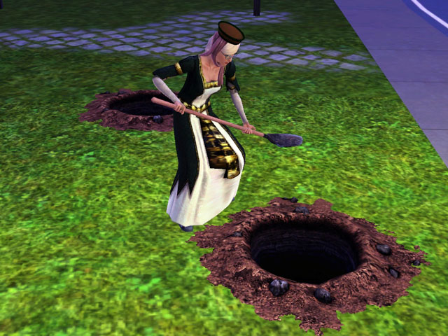 Sims 3: Лишние туннели можно закапывать. Это занимает намного меньше времени, чем их бурение.