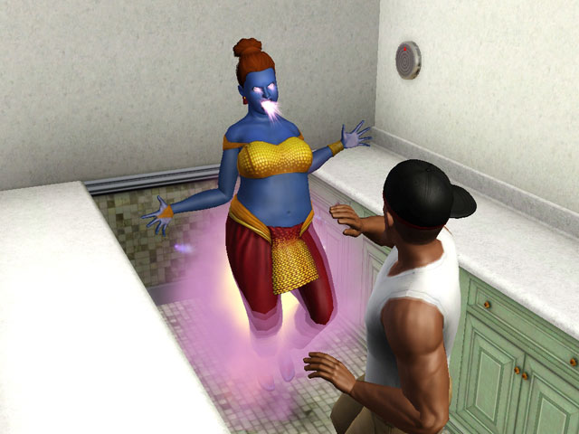 Sims 3: Джинны выглядят зловеще в момент исполнения желаний.