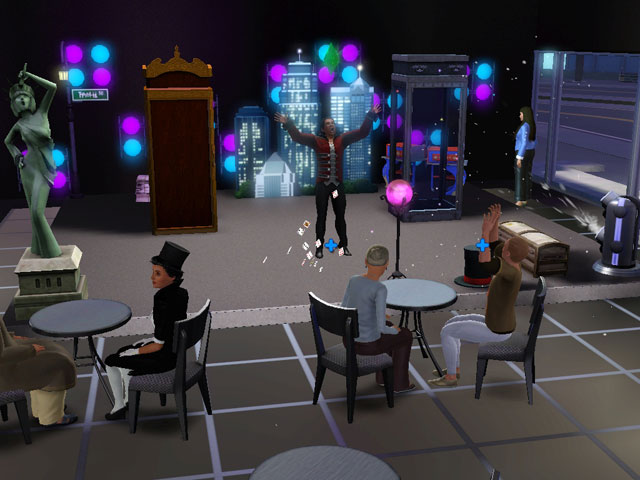 Sims 3: Сценические декорации делают выступление более зрелищным.