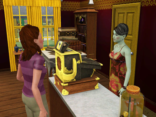 Sims 3: В алхимической лавке можно выгодно продать свои эликсиры и купить недостающие ингредиенты.