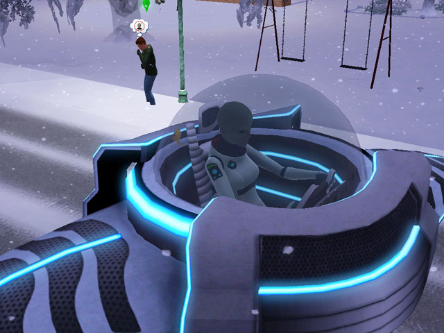 Sims 3: Пришелец без своей летающей тарелки как без рук.